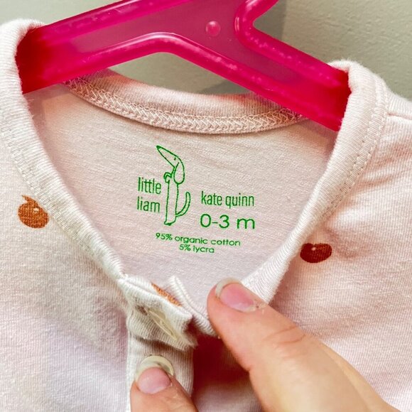 Kate Quinn Little Liam Baby Sleep Gown With Button Front & Knot Bottom 0-3 Month - Picture 3 of 4